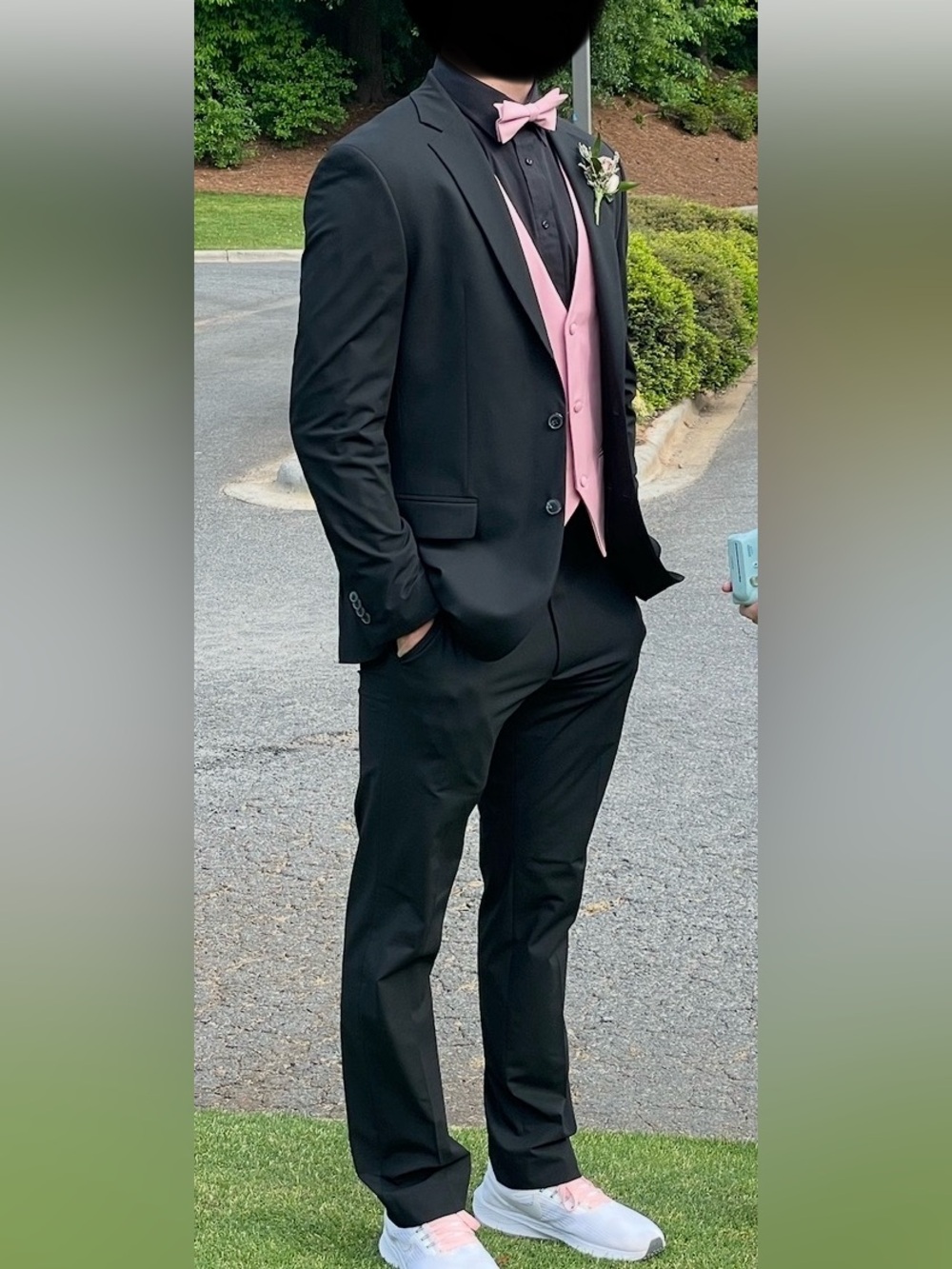 Jos A. Bank Black slim fit suit